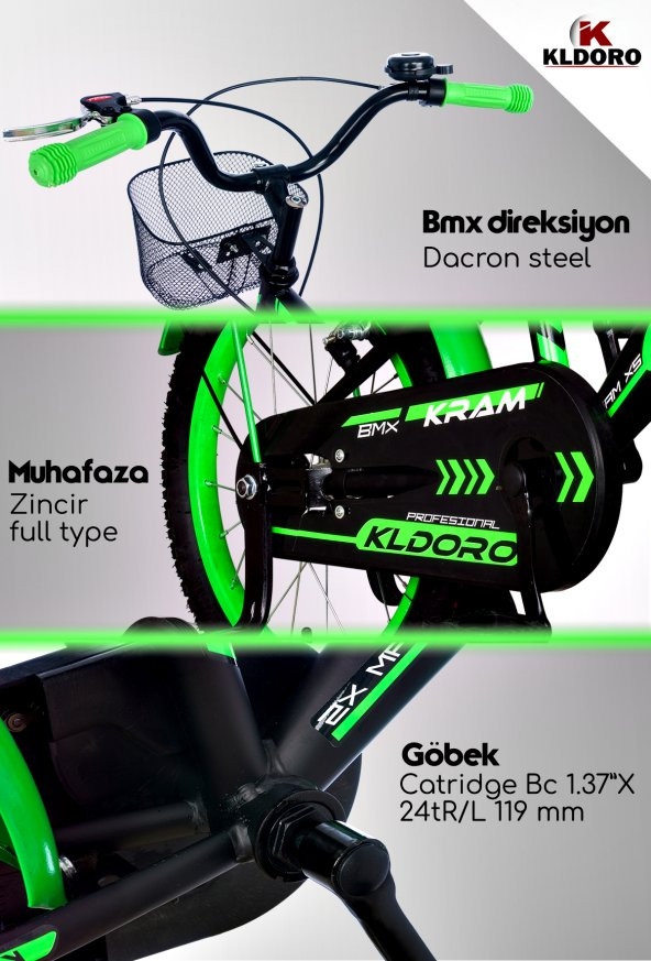 Kldoro Kd-16300 16 Jant Bisiklet Bagajlı Erkek Çocuk Bisikleti - 8