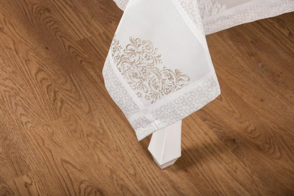 Finezza Viyana Lüx Jakar Kumaş Taş Masa Örtüsü  Dikdörtgen 160x320 cm - 1116 - 7