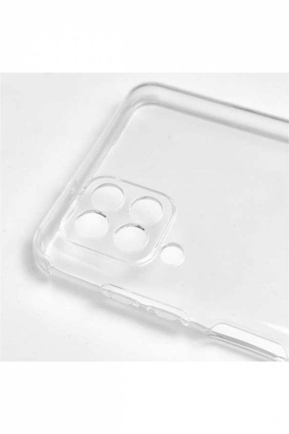 Samsung Galaxy A12 Şeffaf Kamera Korumalı Kılıf Silikon Rubber Arka Kapak - Resim 3