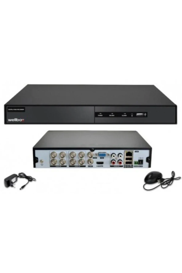 KAYIT CİHAZI DVR 8 KANAL AHD 4MP 1080P VİDEO KAYIT CİHAZI WELLBOX WB-308N1H4S - 1