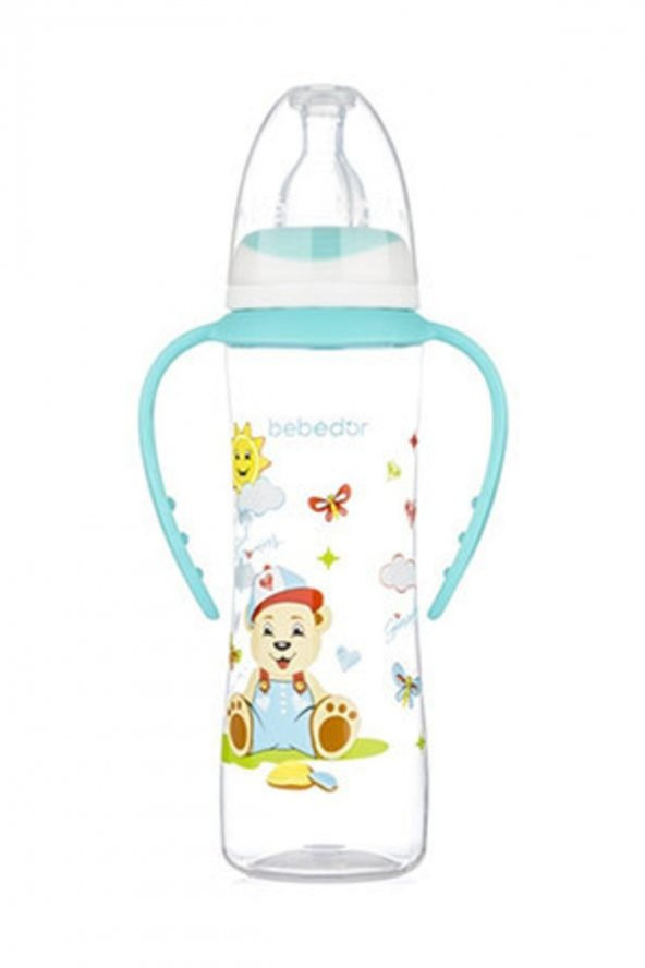 Bebedor Silikon Emzikli Desenli Kulplu 250 Ml Biberon - 1