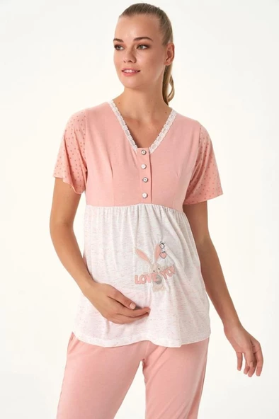 Feyza 4481 Hamile Lohusa Spor 3 Lü Pijama Takımı - 4