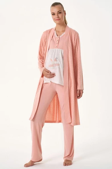 Feyza 4481 Hamile Lohusa Spor 3 Lü Pijama Takımı - 2