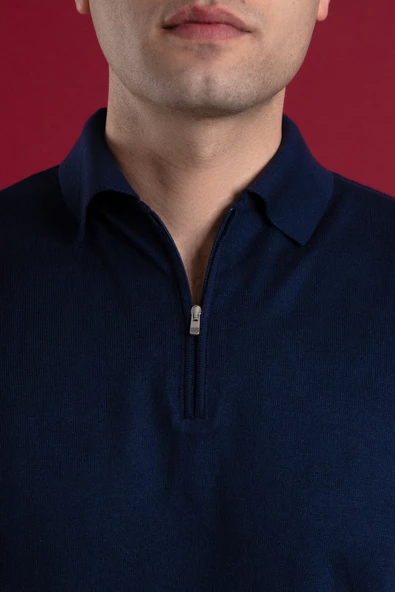 WOOLEN WORLD YAKALI REGULAR FİT ERKEK TRİKO T-SHİRT - Resim 8