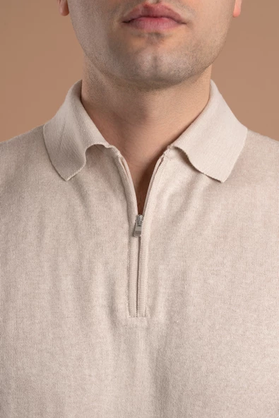 WOOLEN WORLD YAKALI REGULAR FİT ERKEK TRİKO T-SHİRT - Resim 4