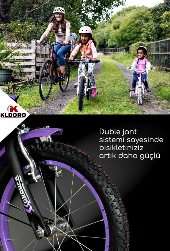 Kldoro Kd-16301 Çelik Kadro 16 Jant Bisiklet Bagajlı Kız Çocuk Bisikleti - 4