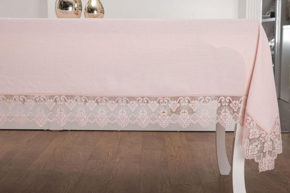 Finezza Esra Lüx Dantelli Keten Kumaş Pudra Masa Örtüsü 160x230 cm - 1120 - 4