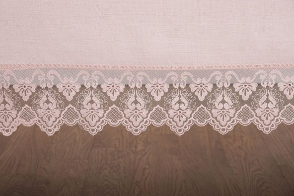Finezza Esra Lüx Dantelli Keten Kumaş Pudra Masa Örtüsü 160x230 cm - 1120 - 5