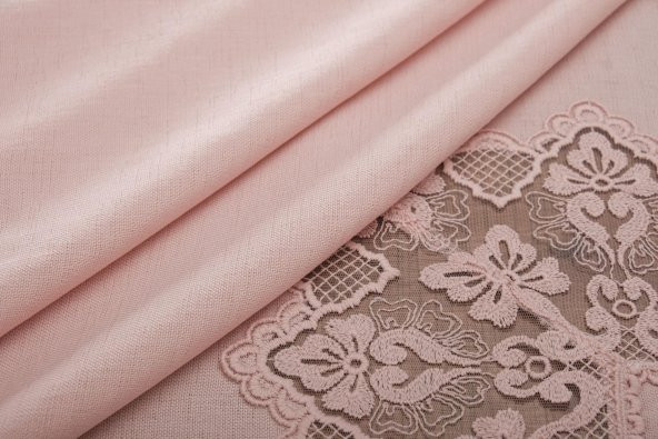 Finezza Esra Lüx Dantelli Keten Kumaş Pudra Masa Örtüsü 160x230 cm - 1120 - 6