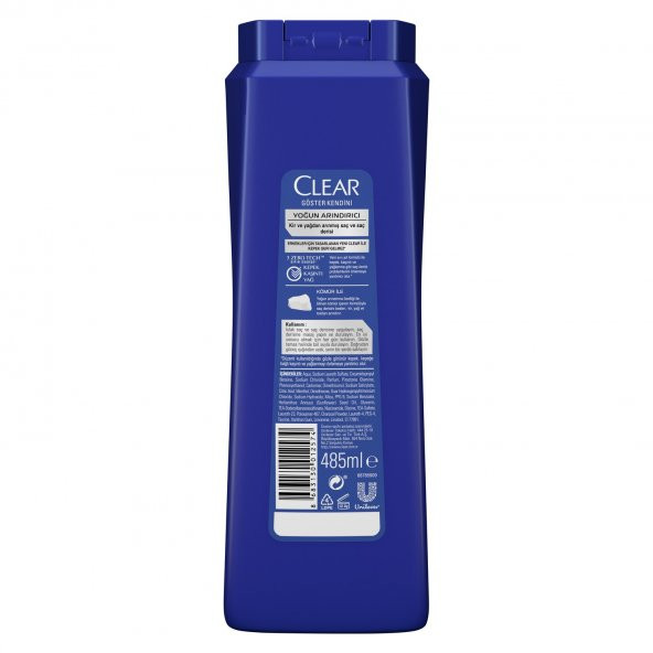 CLEAR MEN YOĞUN ARINDIRICI KÖMÜR ŞAMPUAN 3x485 ML - 2