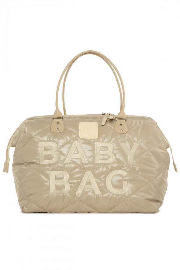 Bagmori Vizon Baby Bag Nakışlı Puf Şişme Anne Bebek Bakım Çanta