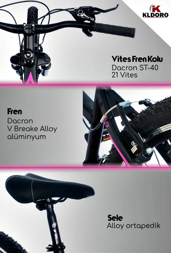 Kldoro Xk400 3 0 26 Jant Bisiklet 21 Vites V Fren Bisikleti - 9