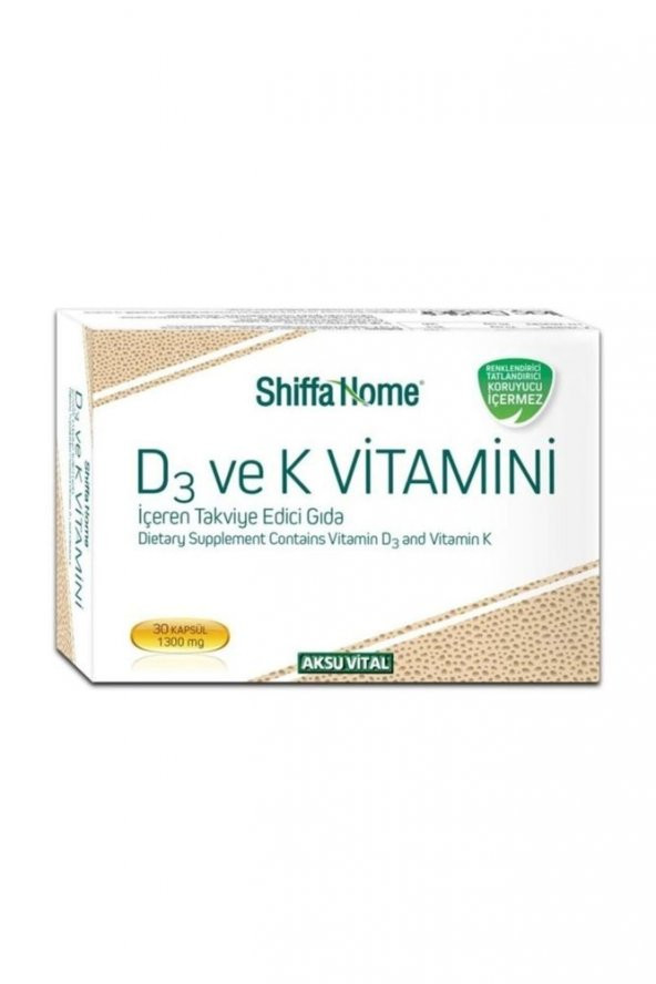 Aksu Vital Bitkisel D3 Ve K2 Vitamini 1300 Mg Kapsül ürün görseli