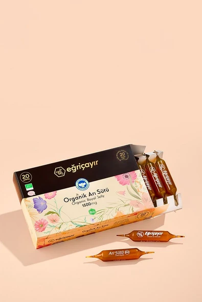 Organik Arı Sütü Ampül 1500g-300 Ml (15 Ml*20 Adet Tüp )