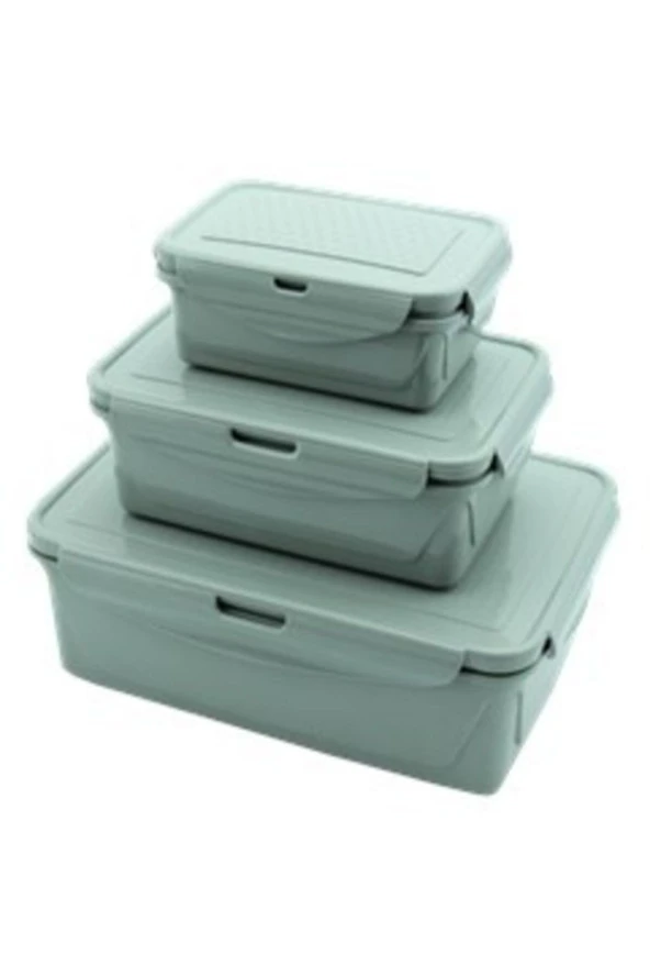 Acrit 3 Lü Saklama Seti Gri ürün görseli