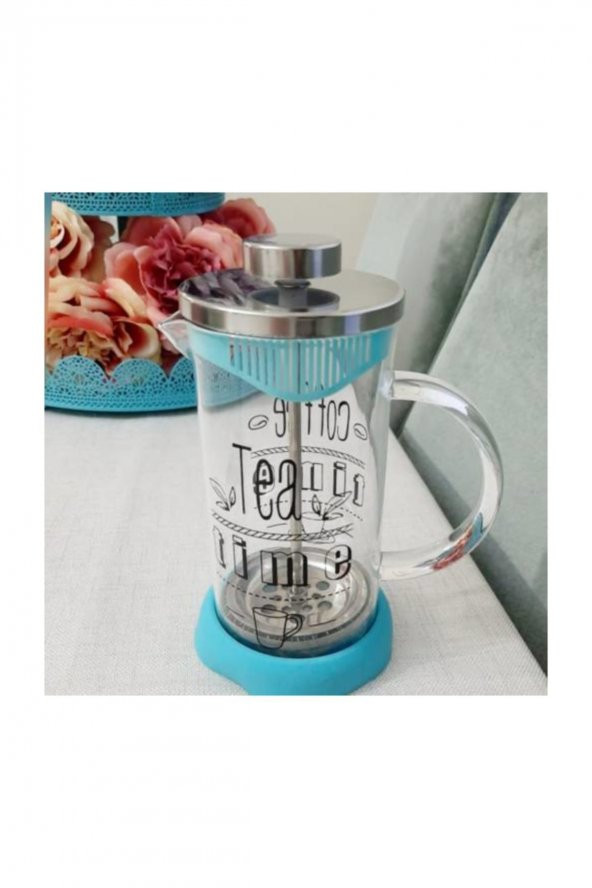 Kahve Ve Çay French Press,silikon French Press Bitki Çayı Demliği Filtre Kahve Potu 350ml - 3