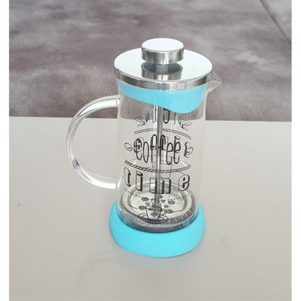 French Press Bitki Çayı Demliği Mavi 350  ml - 2