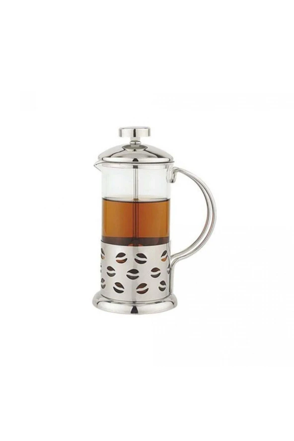 Yakut 600ml Metal Kulplu French Press Süzgeçli Bitki Çay Demliği