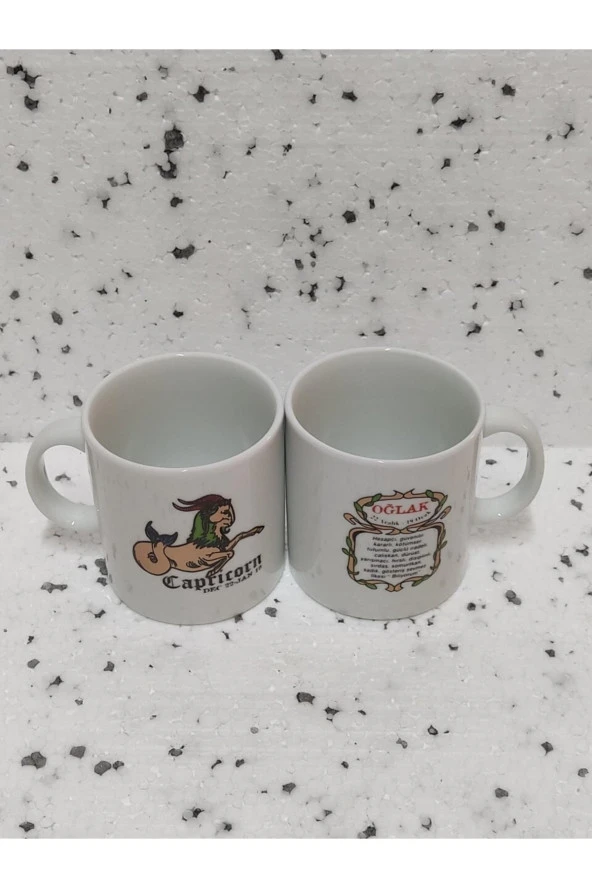 Porselen Oğlak Burç Kupa Bardak