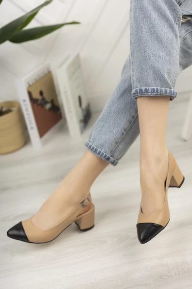 Muggo Lady Garantili Kadın Günlük Topuklu Ayakkabı - 5