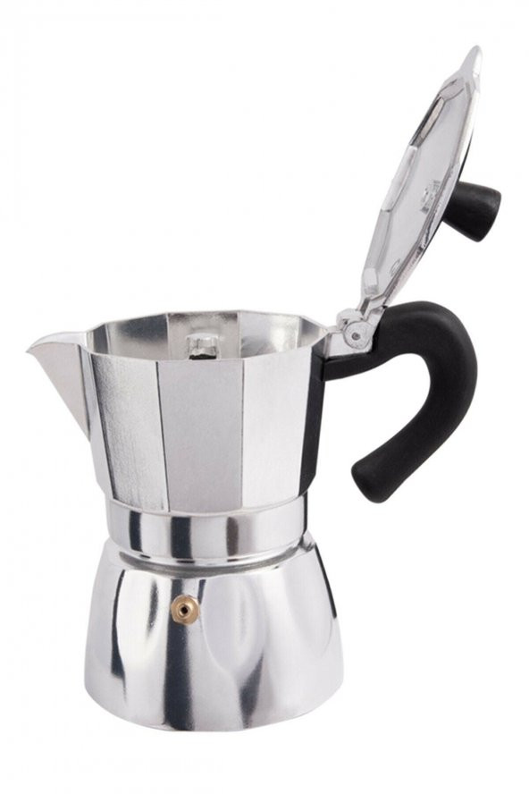 SPRENDA Moka Pot Express- Espresso Kahve Demleme Makinesi 3 Kişilik Aliminyum Ocak Üstü 3Cup - 5
