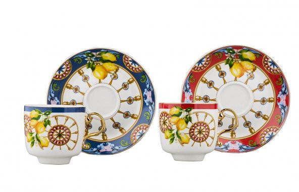Lucky Art Harmony 2 Lı Bone Çay Fincanı LYEG 202