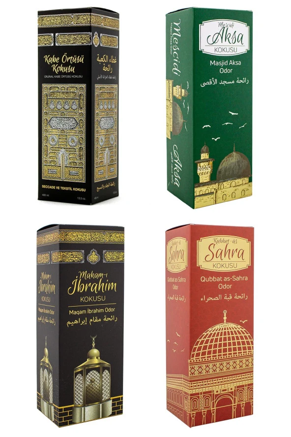 Kabe Örtüsü Kokusu Mescidi Aksa Kokusu Makamı İbrahim Kokusu ve Kubbetül Sahra kokusu Sprey 400 Ml. ürün görseli