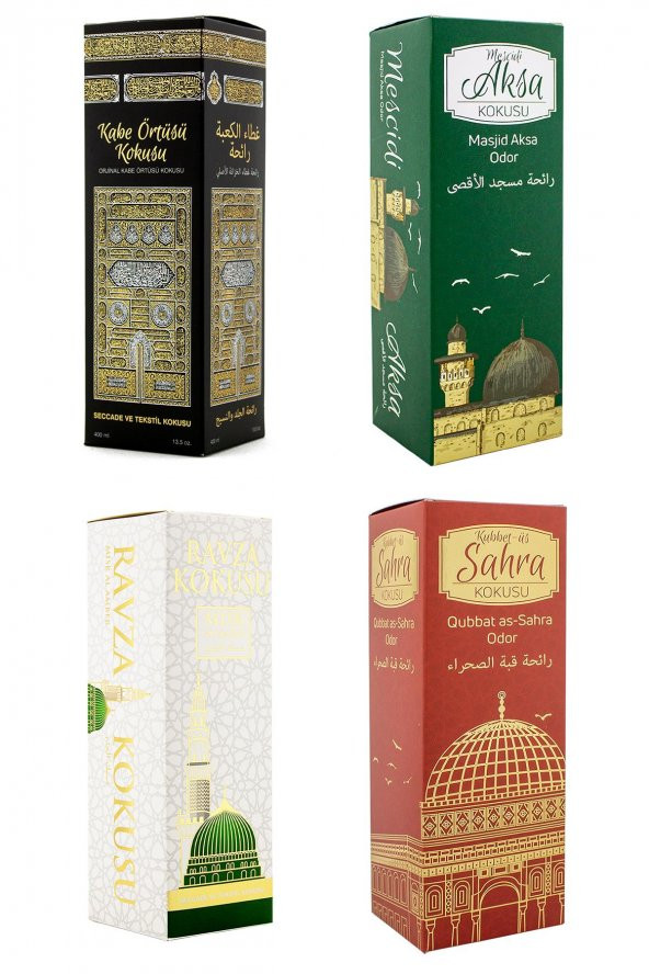 Kabe Örtüsü Kokusu Mescidi Aksa Kokusu Medine Ravza kokusu Ve Kubbetül Sahra Kokusu Sprey 400 Ml.