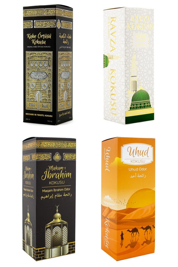 Kabe Örtüsü Kokusu Medine Ravza Kokusu Makamı İbrahim Kokusu Ve Uhud Kokusu Sprey 400 Ml. ürün görseli