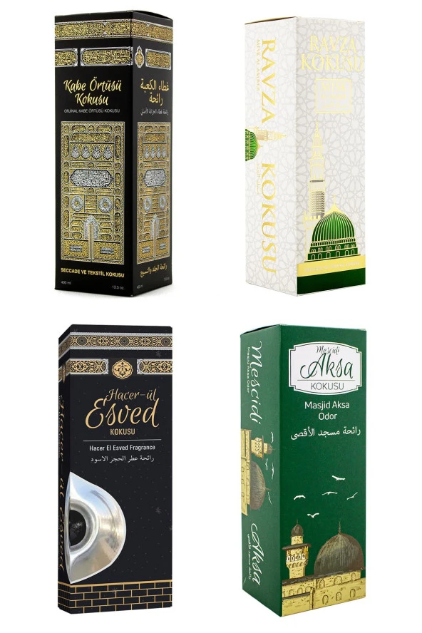 Kabe Örtüsü Kokusu Medine Ravza Kokusu Hacerül Esved Kokusu Ve Mescidi Aksa Kokusu Sprey 400 Ml. ürün görseli
