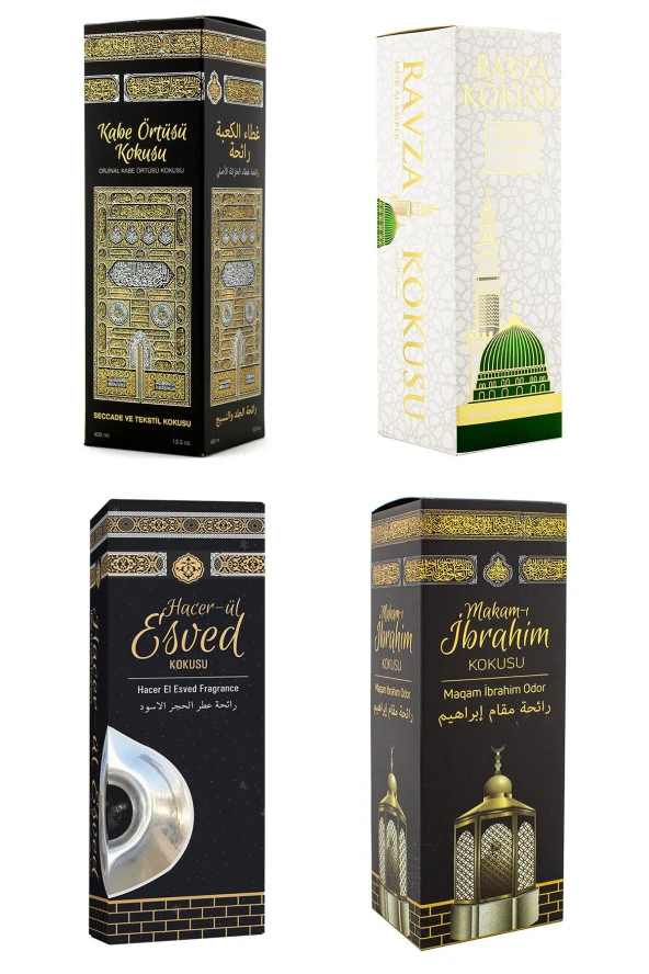 Kabe Örtüsü Kokusu Medine Ravza Kokusu Hacerül Esved Kokusu Ve Makamı ibrahim Kokusu Sprey 400 Ml. ürün görseli