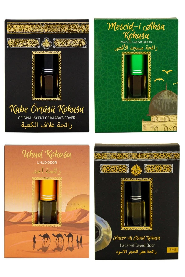 Kabe Örtüsü Kokusu Mescidi Aksa kokusu Uhud Kokusu Ve Hacerül Esved Kokusu Alkolsüz Esans 3ml