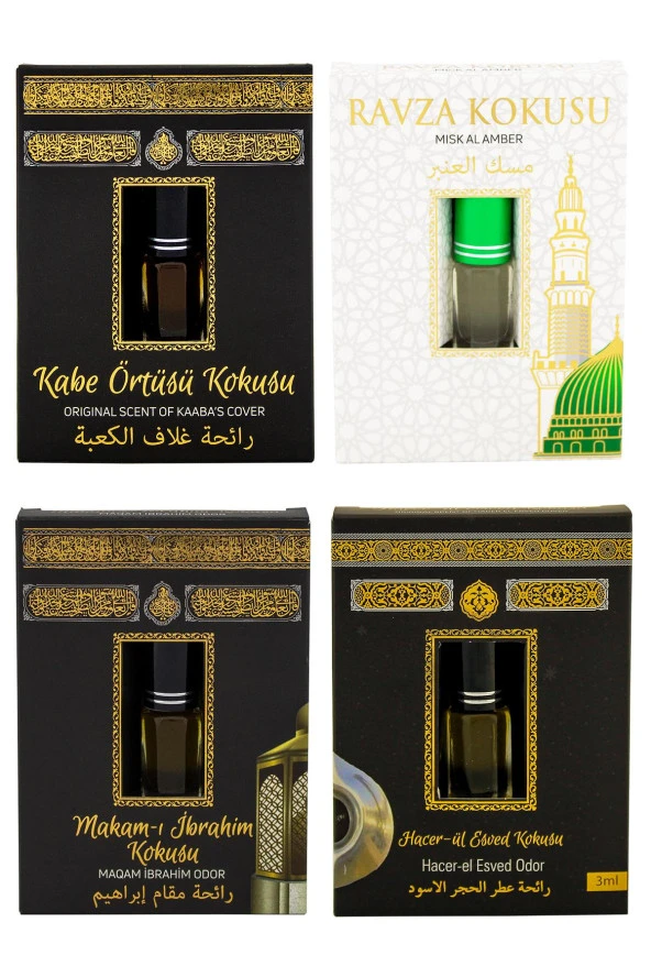 Kabe Örtüsü Kokusu Medine Ravza Kokusu Makamı İbrahim Kokusu ve Hacerül Esved kokusu Alkolsüz Esans 3ml ürün görseli