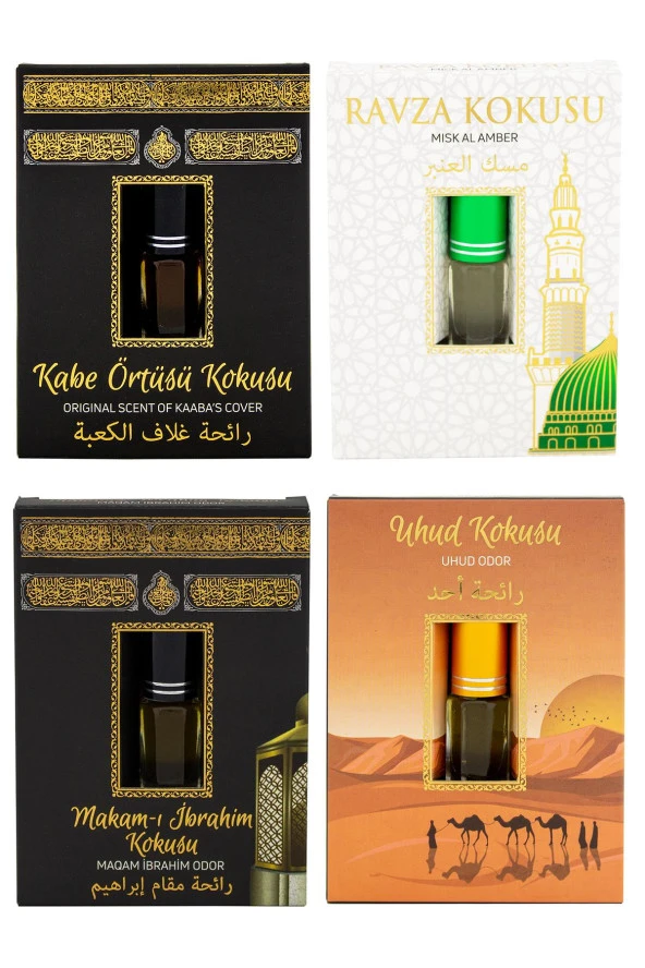 Kabe Örtüsü Kokusu Medine Ravza Kokusu Makamı İbrahim Kokusu ve Uhud kokusu Alkolsüz Esans 3ml