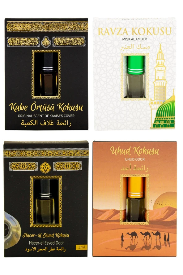 Kabe Örtüsü Kokusu Medine Ravza Kokusu Hacerül Esved Kokusu ve Uhud kokusu Alkolsüz Esans 3ml ürün görseli