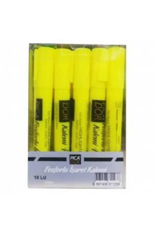 Picador Fosforlu Kalem Pastel Sarı (10 Lu Paket)