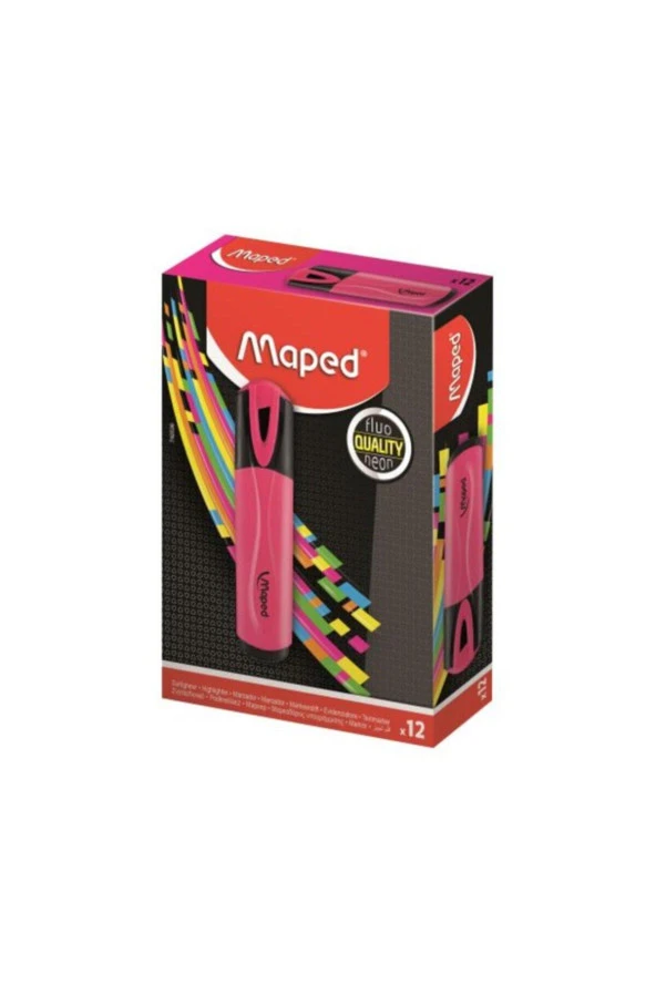 Maped Fosforlu Kalem Mono Pembe (12 Li Paket)