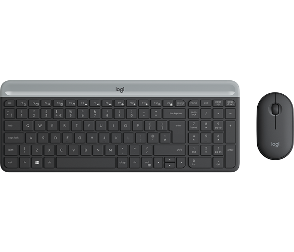 Logitech MK470 Slim Combo Kablosuz Klavye Mouse Set - Siyah ürün görseli 1