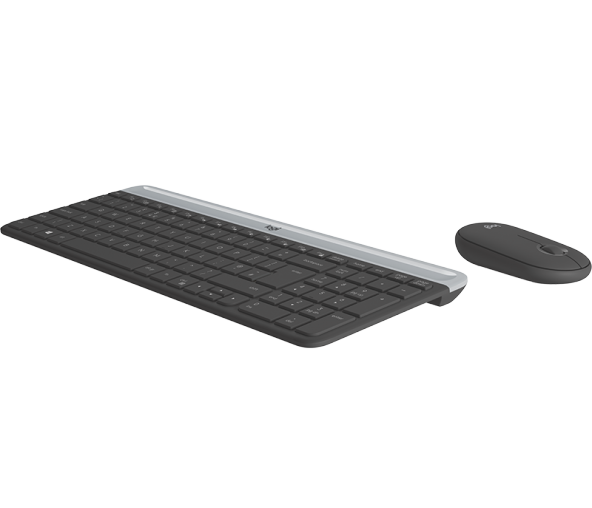 Logitech MK470 Slim Combo Kablosuz Klavye Mouse Set - Siyah - Resim 3