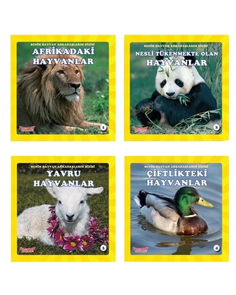 Benim Hayvan Arkadaşlarım Dizisi 4lü Kitap Seti Yumurcak Yayınları