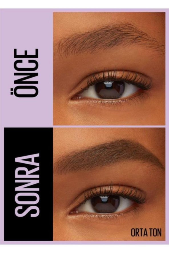 Maybelline Express Brow Satin Duo Çift Taraflı Kaş Kalemi - 02 Orta Ton - Resim 4