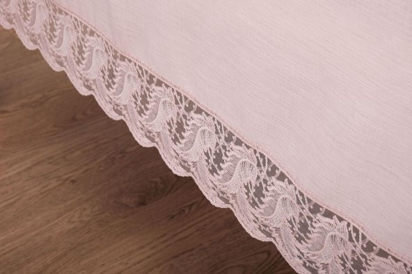 Finezza Narin Lüx Dantelli Keten Kumaş Pudra Masa Örtüsü 160x230 cm - 1127 - 5