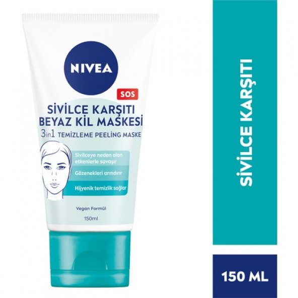 Nivea 3ü1 Arada Beyaz Kil Maskesi