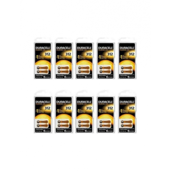 Duracell 312 6'lı 10 Paket İşitme Cihazı Pili