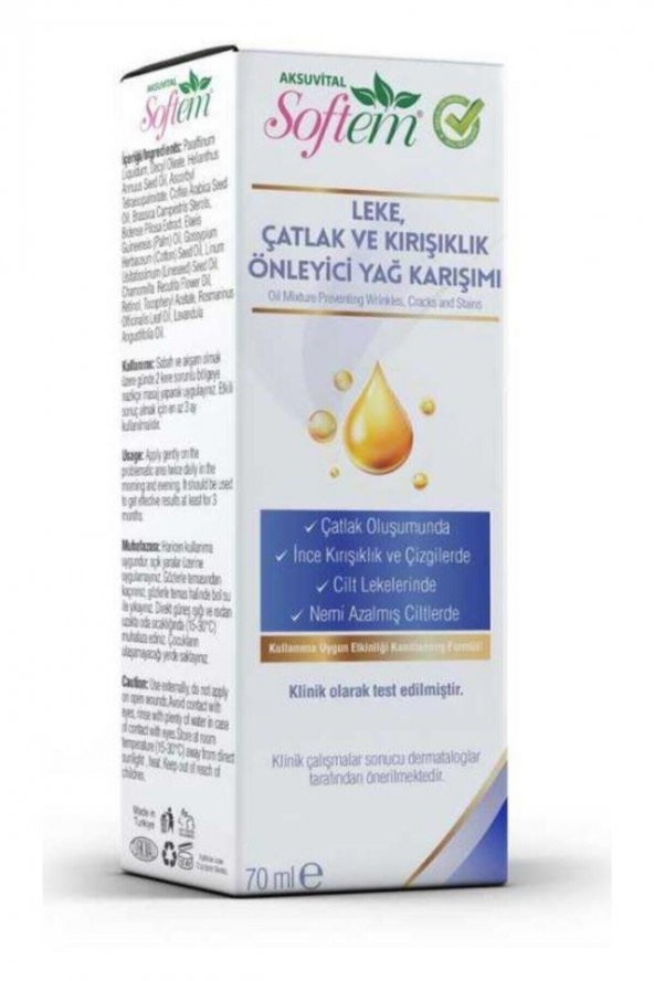 Softem Leke Çatlak Kırışıklık Giderici Yağ Karışımı 70 ml