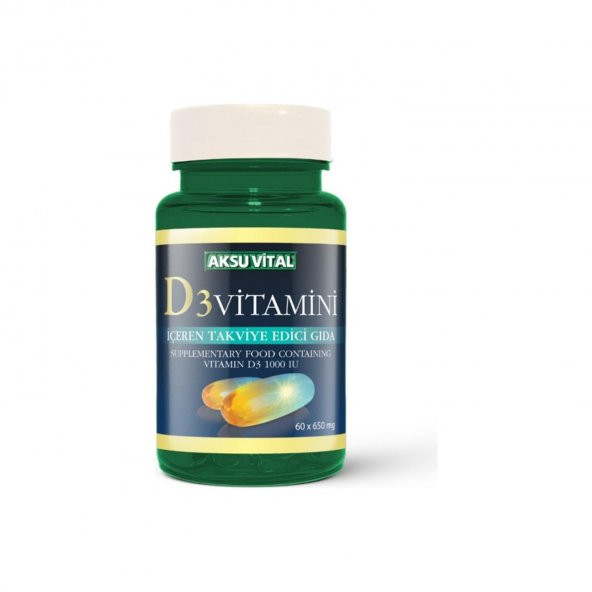Aksu Vital D3 Vitamini 60 Softgel