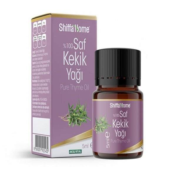 Shiffa Home Saf Kekik Yağı (İçilebilir) 5 ml