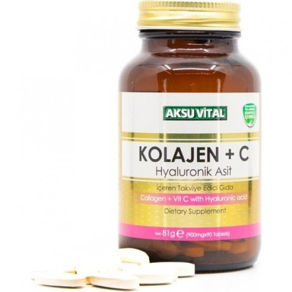 Aksu Vital Kolajen + C Vitamini & Hyaluronik Asit 90 Tablet