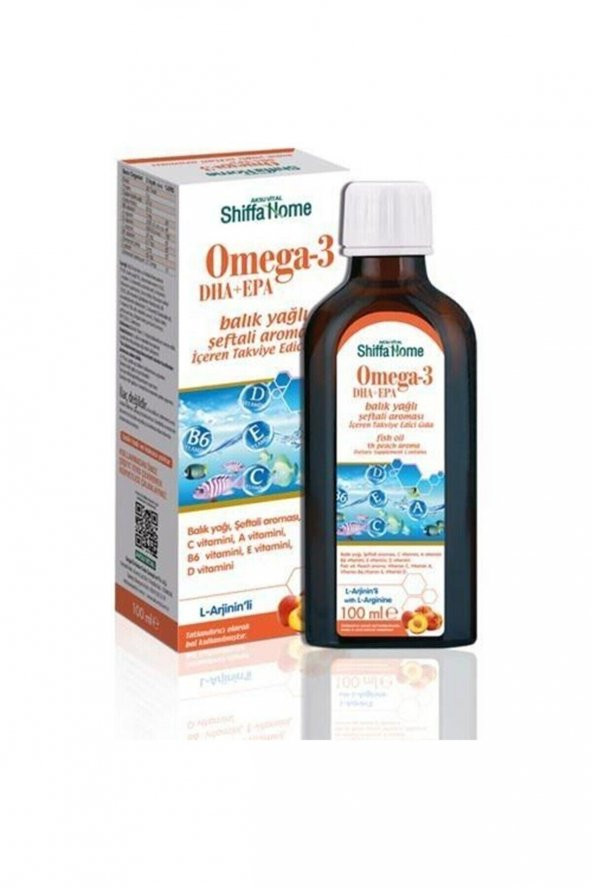 Shiffa Home Omega-3 EPA+DHA Balık Yağı Şeftali Aromalı Şurup 100 ml