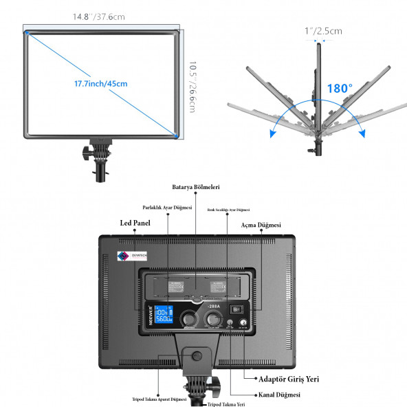 Deyatech SL-288A Soft Led Light Video You Tube Çekim Işığı - 2